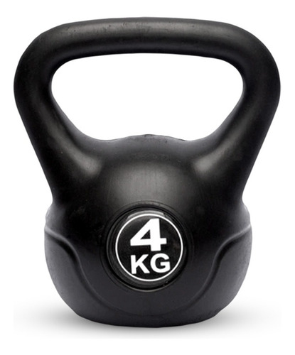 Pesa Rusa Best Kettlebell 4kg Para Ejercicio Gym En Casa Color Negro