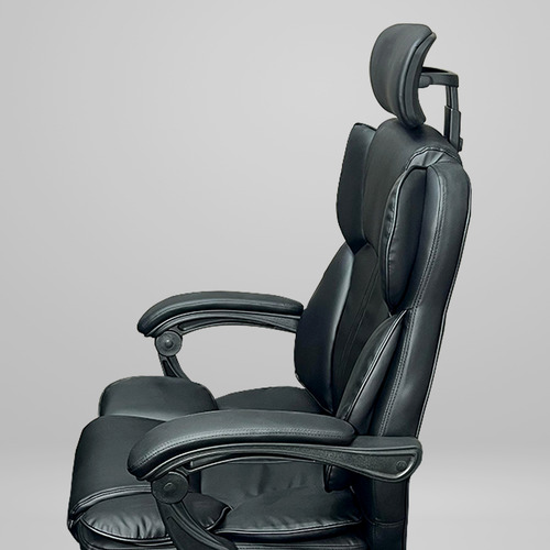 Silla Gamer Con Apoya Pies Respaldo Apoya Cabeza C113 Color Negro Material del tapizado Cuero sintético