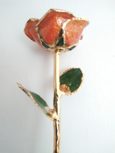 Rosa Preservada En Baño 24 Gold Rosa Por Siempre De 29cm