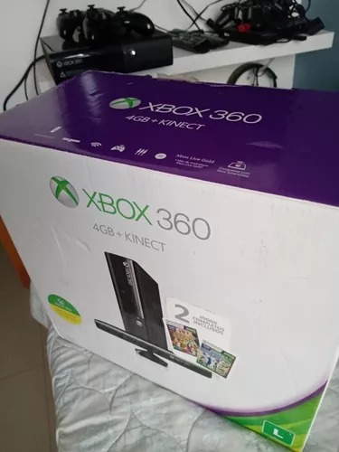 Xbox 360 RGH com Kinect Na Caixa Muito Novo Completo - Escorrega o Preço