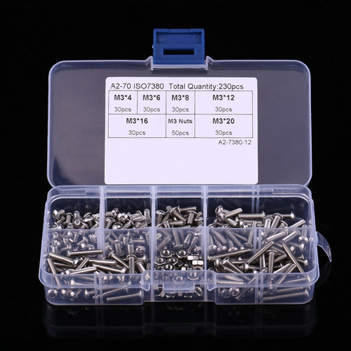 Set De Tornillos Hexagonales Con Cabeza Varios Tamaños