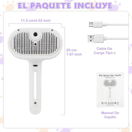 Z - Cepillo De Vapor Para Gatos/perros, Cepillo Para