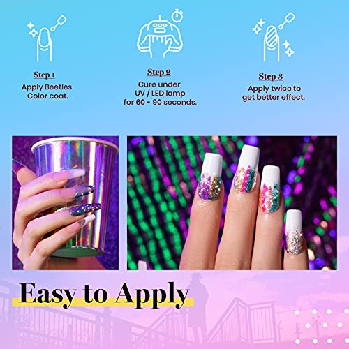 Esmalte De Uñas Secado Uv Edicion Boujee Glitter 6 Colores