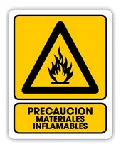 Comprar Señalamiento Precaución Materiales Inflamables 25x35 