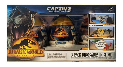 Pack 3 Huevos Dinosaurios Con Slime Jurassic World / Qualify