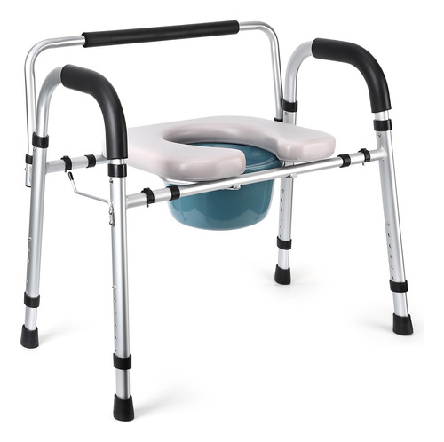 Asiento De Inodoro Elevado Ajustable Para Personas Mayores D