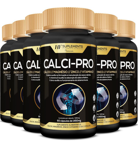 6x Calci-pro Premium 1450mg 60caps Hf Suplements