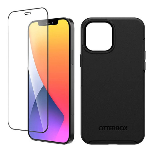 Otterbox Carcasa Symmetry + Vidrio iPhone 12 Pro Max Negro