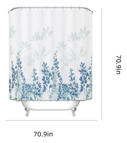 Cortina De Ducha De Tela Para Baño, Poliéster St.