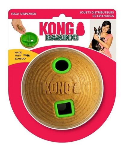 Kong Bamboo Feeder M Pelota Dispensadora Aliment Snack Perro