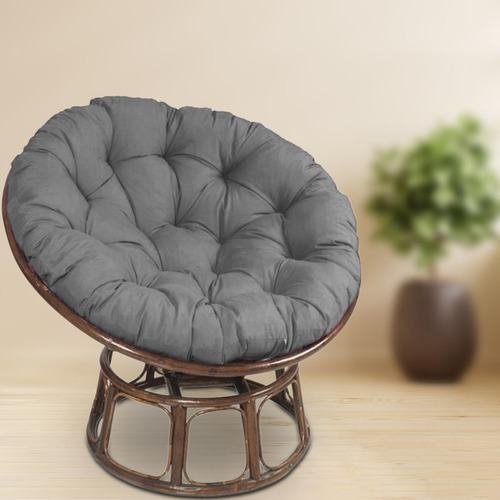 2 Cojín Para Silla Papasan, Cojín Redondo Para Gris Oscuro