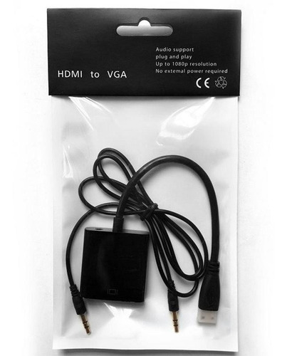 Conversor Hdmi A Vga Cable Video Audio Proyector Ps3 1080p