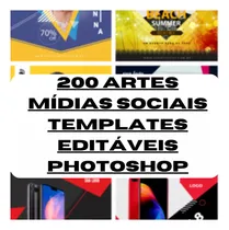 Comprar Pack 200 Artes Mídias Sociais Editáveis Em Photoshop
