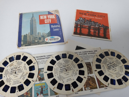 7k New York Manhattan 3 Discos Para View Master 1966