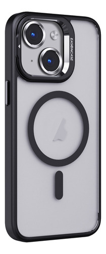 Funda Negra Con Soporte De Lente Para iPhone 15 Plus