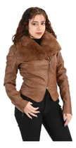 Comprar Campera Mujer Corta Elegante Ecocuero Piel Santellon  15552