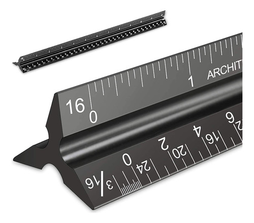 Architectural Scale Ruler, Imperial Measurements 12'', La...