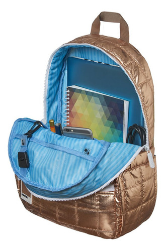 Mochila Primaria Pantone Color Dorado Oscuro Diseño De La Tela Cuadros