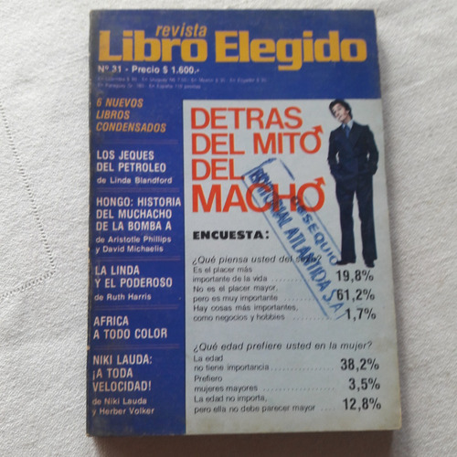 Revista Libro Elegido Nº 31 Enero De 1979 Niki Lauda 