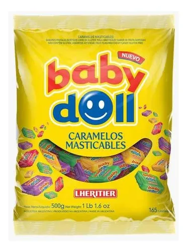 ! Caramelos Masticables Baby Doll Frutal 500g Lheritier