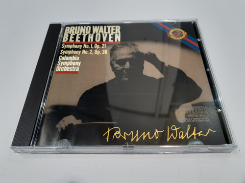 Beethoven: Symphonies 1 & 2, Bruno Walter - Cd 1985 Japón Ex