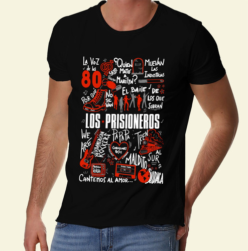 Polera Los Prisioneros - Temazos Rojo