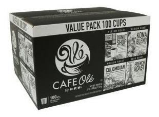 100 Cups- Cafe Ole Value Pack-tienda De Donuts, La Mezcla De