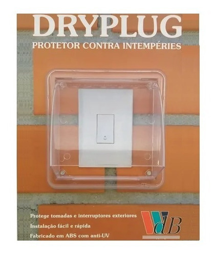 Protetor Contra Chuva Tomada Interruptor 4x2 Dryplug Simples