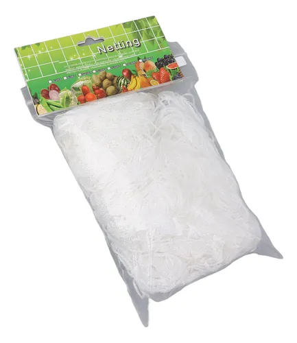 Red De Malla Para Plantas De Jardín, Poliéster Blanco