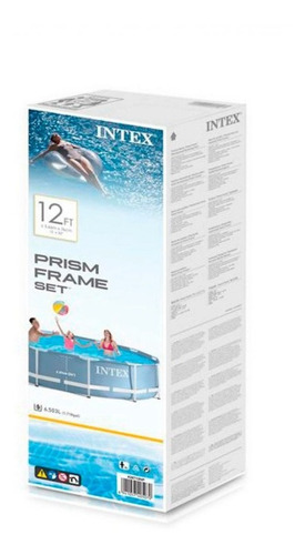 Imagen 8 de 10 de Pileta Grande Exterior Negra 19156l C/ Bomba Intex 427x107