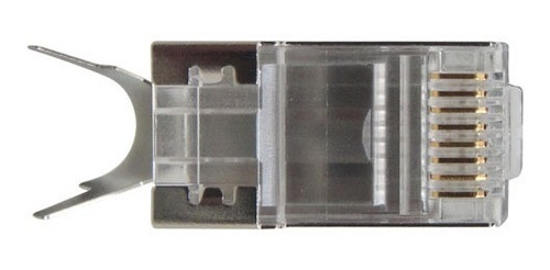 Imagem 4 de 4 de Conector Macho Cat6a Blindado - Stp - 23awg C/ 50 Pçs