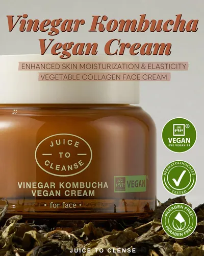 Jugo Para Limpiar Vinagre Kombucha Crema Vegana ' Hidratante