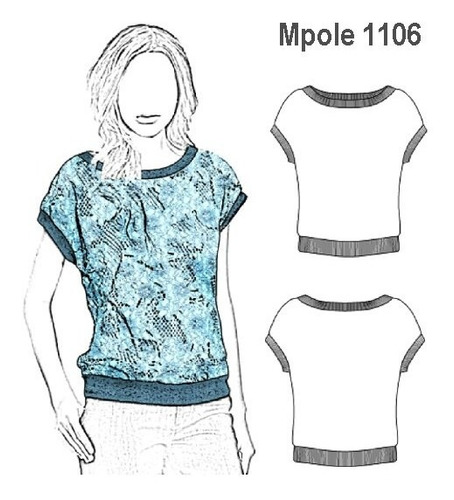 Molde, Patrón Polera Con Puño Y Pretina Mujer.