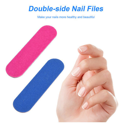 10 Limas De Uñas De Doble Cara, Miniherramientas Desechables