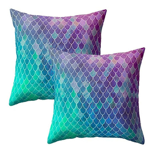 Treely - Fundas De Almohada Decorativas De Sirena Para Sofá