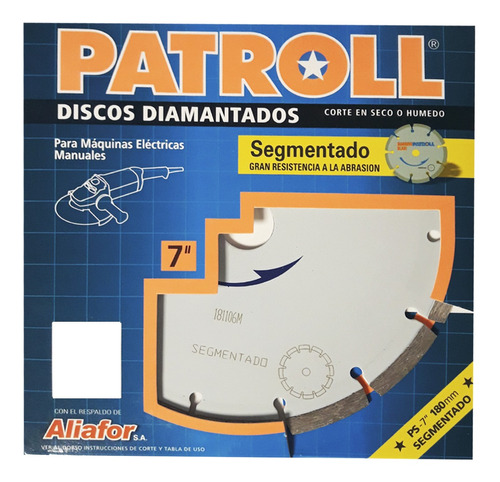 Disco Diamantado Patroll Aliafor Segmentado Ø 7 *