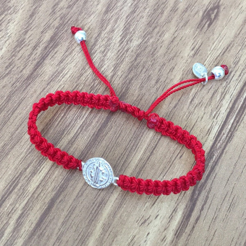 Imagen 3 de 8 de Pulsera San Benito De Plata 925 Niño O Niña 12cm Agálea