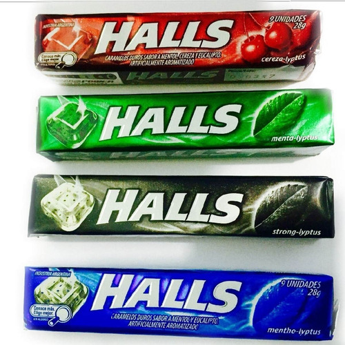 Mentas Halls Sabores Surtidos - Caja X 12 Und