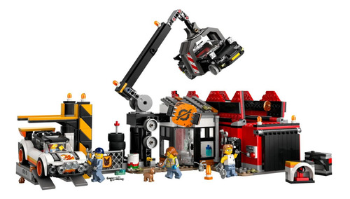 Ferro Velho Com Carros City 871 Peças 60472 - Lego