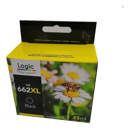 Tinta Hp 662xl Alternativa Negro Logic 23ml Envio Gratis