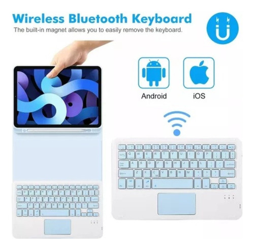 Para Bn Funda C/teclado Mouse Lápiz Para Galaxy Tab A8 10.5