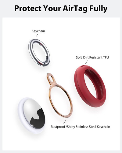 Llaveros Con Soporte Para Airtag Y Funda Tpu Suave