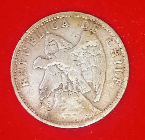 Moneda Chile 1 Peso Plata 1922 Vf Km 152.6