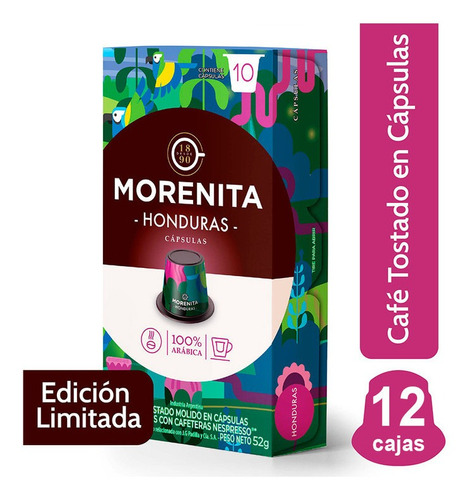 Morenita Cafe En Capsulas Honduras 10 Capsulas X 12 Cajas