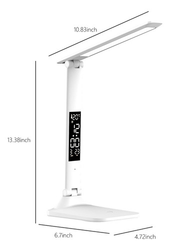 Candeeiro De Mesa V Novo Relógio Eletrônico Led Recarga Dobr