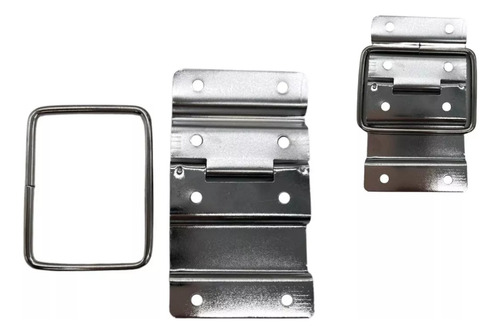Bisagra Tope Mediano Cromado,8 Barrenos Mod.qyx-088 Set 4pzs