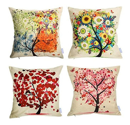 Debajo Del Arbol Throw Pillow Covers Decorative Pillowcases