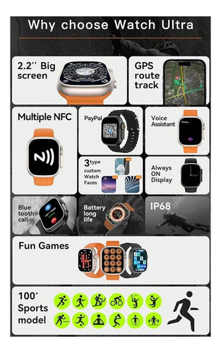 Smart Watch Ew98 Ultra Big 2.01 Infinite Display 49 Mm