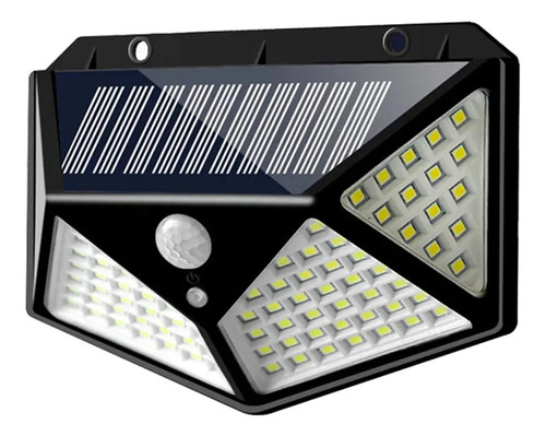 Foco Solar 100 Led Sensor Movimiento De Exterior Pared 