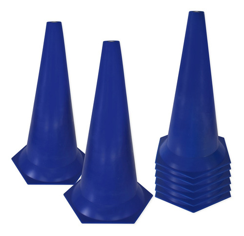 Kit 8 Cones Marcação Muvin 50cm Treino Funcional Agilidade Cor Azul